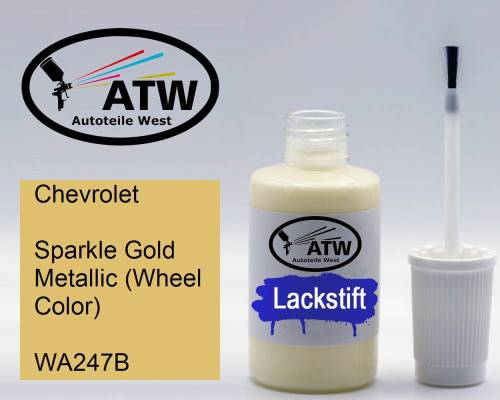 Chevrolet, Sparkle Gold Metallic (Wheel Color), WA247B: 20ml Lackstift, von ATW Autoteile West.